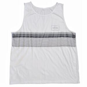 RIP CURL Athletic Tank Graphic Stripe Outdoors Running Gym Lightweight Top XXL